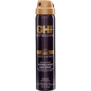 CHI Deep Brilliance Olive & Monoi Optimum Finish Flexible Hold Spray - лак для эластичной фиксации волос, 74g