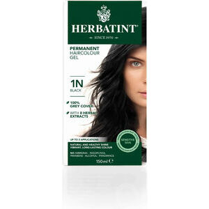 Herbatint Permanent HAIRCOLOUR Gel - Black, 150 ml / Краситель для волос