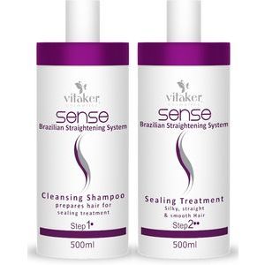 PROF. Vitaker London SENSE Keratin & Collagen matu taisnošanas un atjaunošanas komplekts, 500 ml + 500 ml