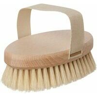 Redecker BIO Curved Dry Skin Brush with cotton Handle - Natural Bristle
