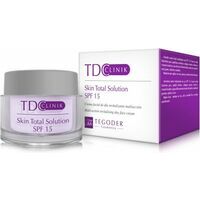 Tegoder Clinik Skin Total Solution Cream SPF15 - Multi-aktīvs hialuronskābi un tripeptdu kompleksu saturošs, ādu revitalizējošs dienas krēms sejai & dekoltē ar izteiktu perfektu liftinga efektu, 50ml