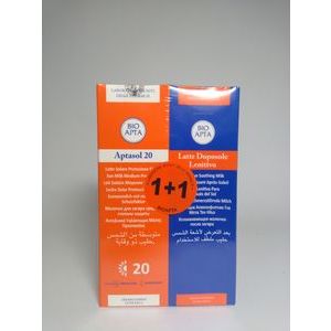 BioApta sauļošanas komplekts: Aptasol 20, 125ml + Latte Doposole Lenitivo, 125 ml