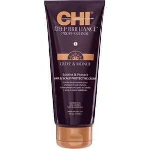 CHI Deep Brilliance Olive & Monoi Leave-In Treatment - neskalojams atjaunojošs komplekss, 177ml