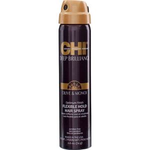 CHI Deep Brilliance Olive & Monoi Optimum Finish Flexible Hold Spray - elastīgas fiksācijas matu laka, 74g