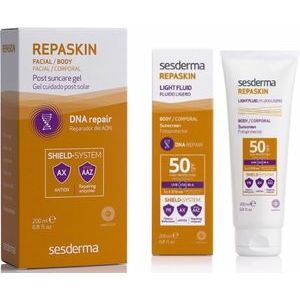 Sesderma Repaskin Body SPF50 + Post Solar Gel Gift Set - Saules aizsarglīdzeklis ķermenim ar SPF 50 + Gēls pēc saules iedarbības sejai un ķermenim