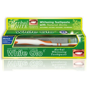 White Glo Herbal White Toothpaste ārstniecības augu zobu pastas komplekts