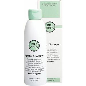 Bioapta Aptafur Shampoo – Bezsulfātu šampūns pret sausām un taukainām blaugznām, 200 ml