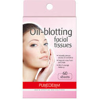 Purederm oil-blotting facial tissues - Матирующие салфетки, 60шт