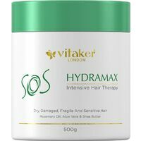 Vitaker London SOS Hydramax Therapy 500ml - maska, aukstais botokss matiem, dziļa matu mitrināšana un borošana sausiem, bojātiem, treusliem lūstošiem matiem), 500 g