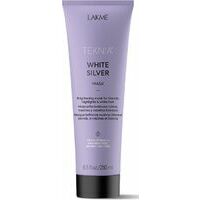 Lakme TEKNIA White Silver Mask - Spīduma maska blondiem, šķipsnās balinātiem un baltiem matiem (250ml/1000ml)