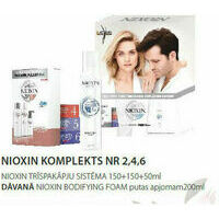 NIOXIN 4 komplekts krāsotiem matiem (150+150+40 + putas 200ml dāvanā)