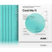 Sheet mask AIMX Cool Me cooling and Hydrating Face Mask with Hyaluron Acid, Peptides and Probiotics - atsvaidzinoša sejas maska ar peptīdiem, 5 * 25 ml