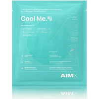 Sheet mask AIMX Cool Me cooling and Hydrating Face Mask with Hyaluron Acid, Peptides and Probiotics  -  atsvaidzinoša sejas maska ar peptīdiem,  25 ml