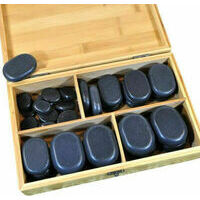 Hot Stones Massage Set 36 Woodbox - набор камней для горячего массажа камнями