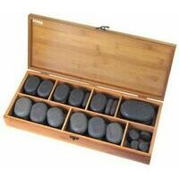 Hot Stones Massage Set 40 Woodbox - набор камней для горячего массажа камнями