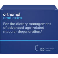 Orthomol AMD extra - Uztura bagātinātājs ar dabīgu luteīnu un zeaksantīnu, N120