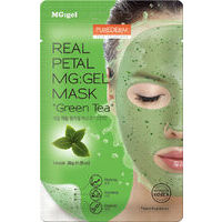 Purederm Real Petal MG:gel Mask “GREEN TEA” - Маска гелевая с лепестками Зеленый чай, 1шт ()