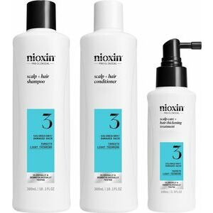 Nioxin SYS 3 Trialkit- Sistēma Nr. 3 - Nostiprina matu struktūru un atjauno mitruma līdzsvaru matos (300+300+100)